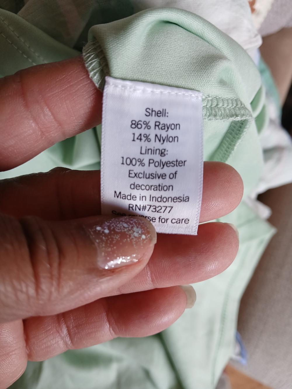Nine West Smocked Pastel Mint Puff-Sleeve Mini Dress Multi Color Women's XS - Picture 8 of 8
